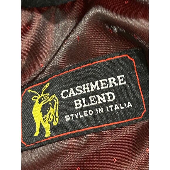 Afazzy New York Med Grey Cashmere Blend Coat Zipper & Buttons Unisex - Picture 16 of 16